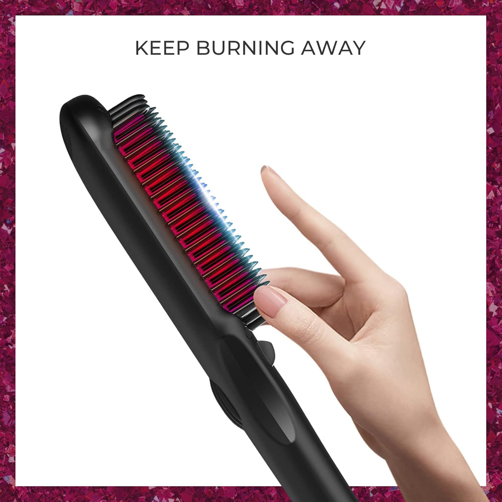 Ionic Hair Straightener Brush with 16 Heat Levels O671965