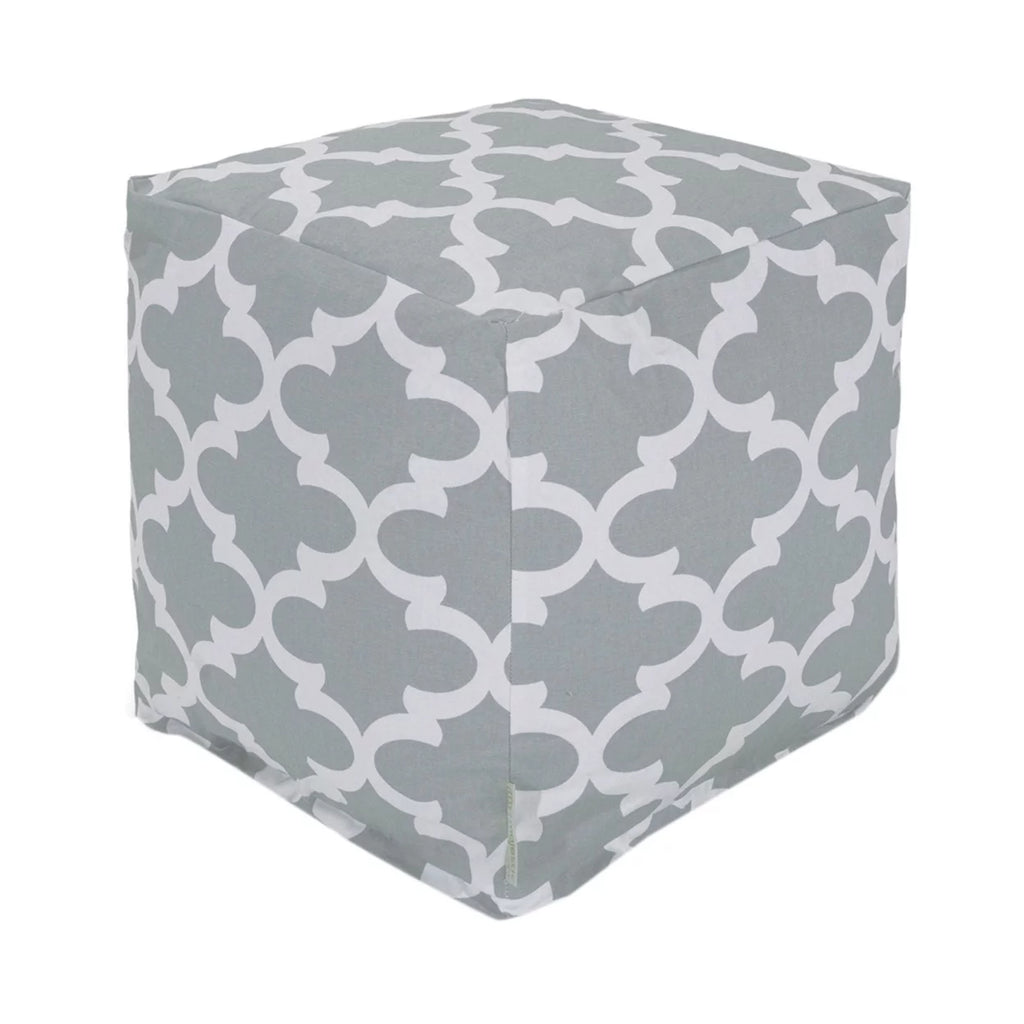 Gray Trellis Small Cube Ottoman Z51017