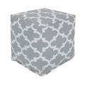 Gray Trellis Small Cube Ottoman Z51017