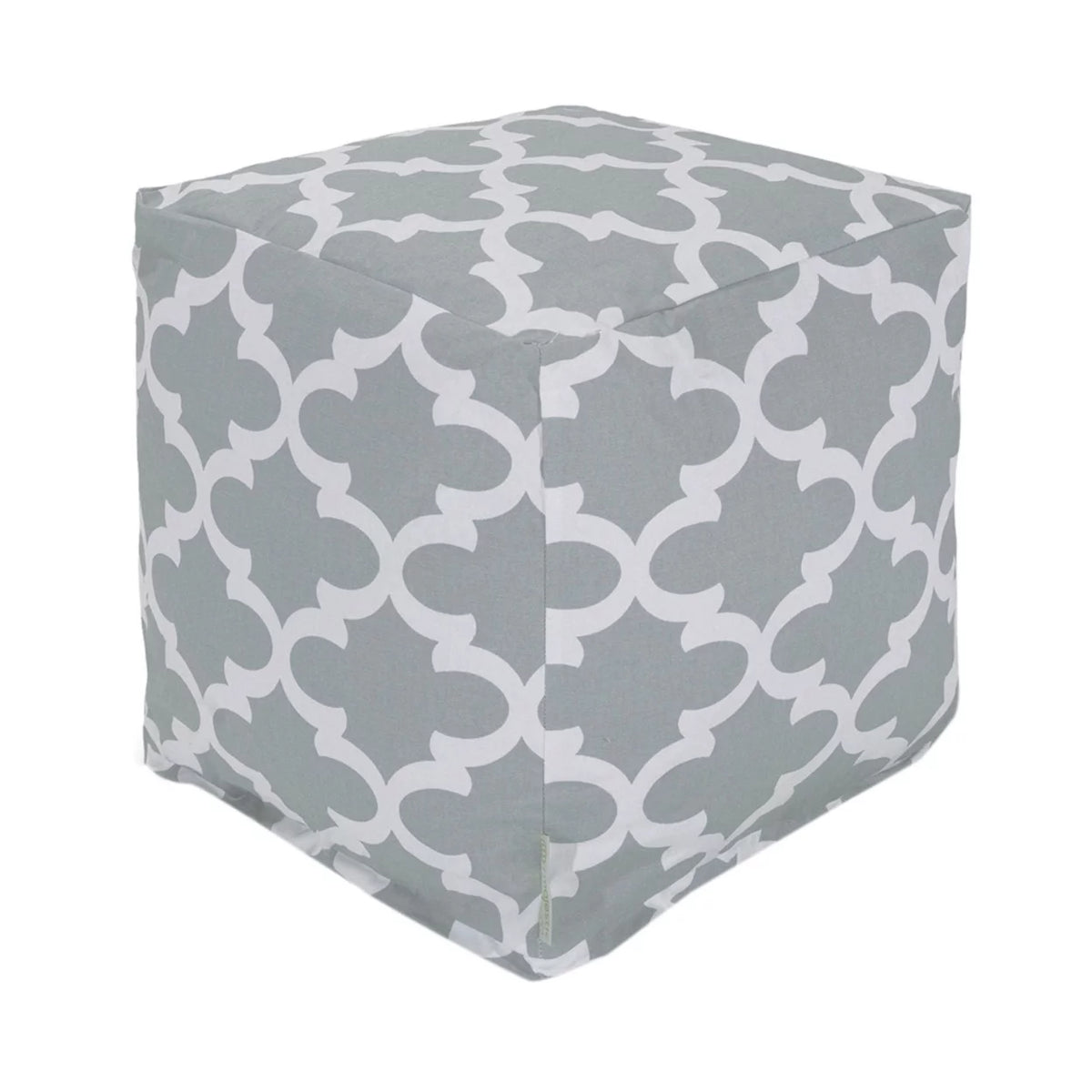 Gray Trellis Small Cube Ottoman Z51017