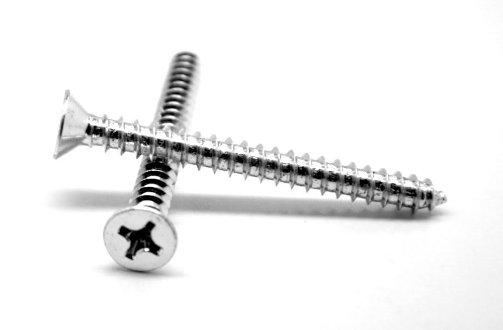 #8-15 x 2 1/2 Phillips Flat Head Sheet Metal Screw Zinc Plated 1700 Pk V568388