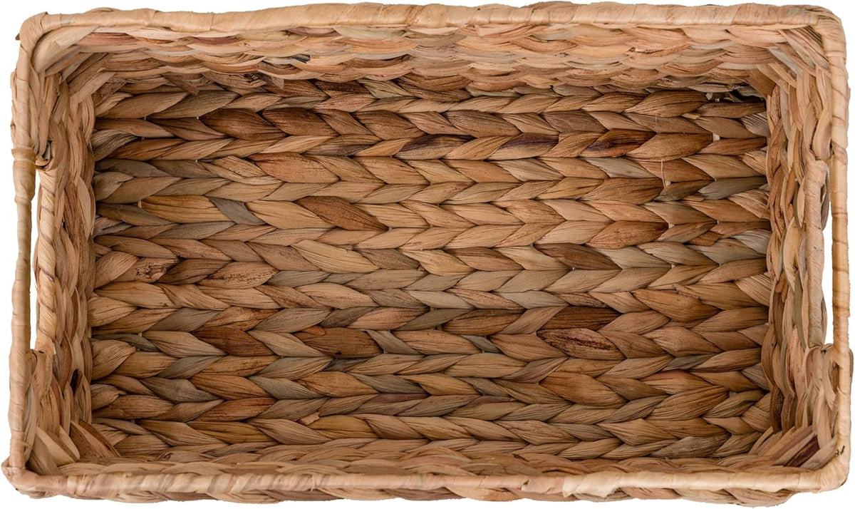 Woven Natural Water Hyacinth Organizational Basket Set of 3 Q960039
