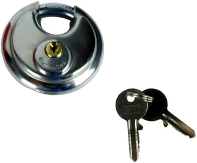 Set of 96 Round Disc Padlocks Keyed Alike 70mm Stainless Steel R41558