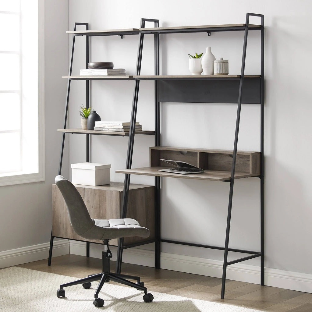 Mocha 2-Piece Desk and Storage Set X505