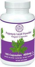 Papaya Leaf Powder 340mg Capsules Vegan Non-GMO Dietary Supplement J813902