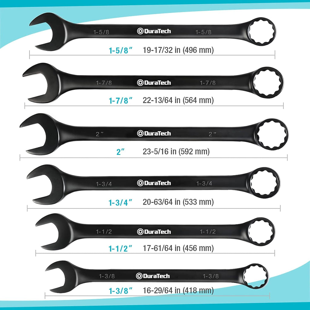 6 Pc SAE Combination Wrench Set with Pouch P1862