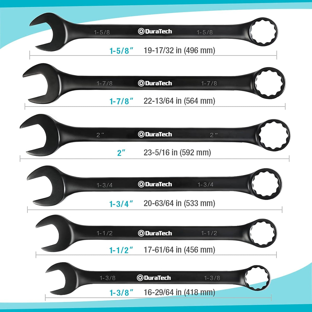 6 Pc SAE Combination Wrench Set with Pouch P1862