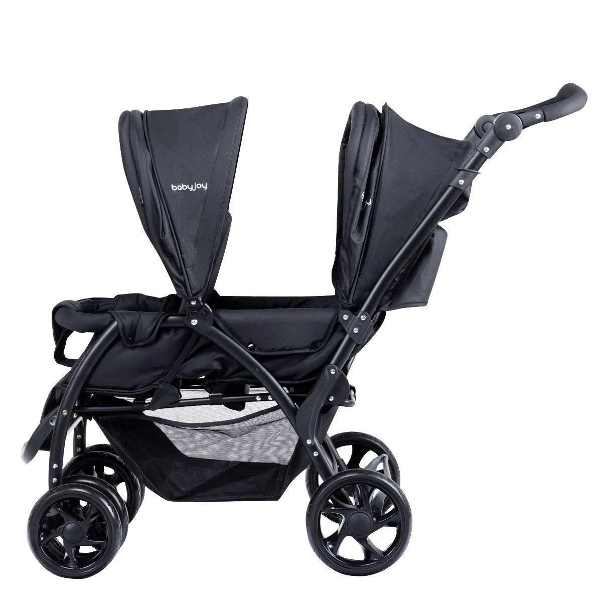 Double Stroller Foldable Lightweight Black K77834