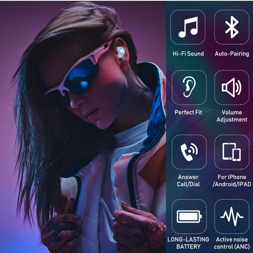 Blue True Bluetooth Wireless Earbuds with Active Noise Cancelling N52882