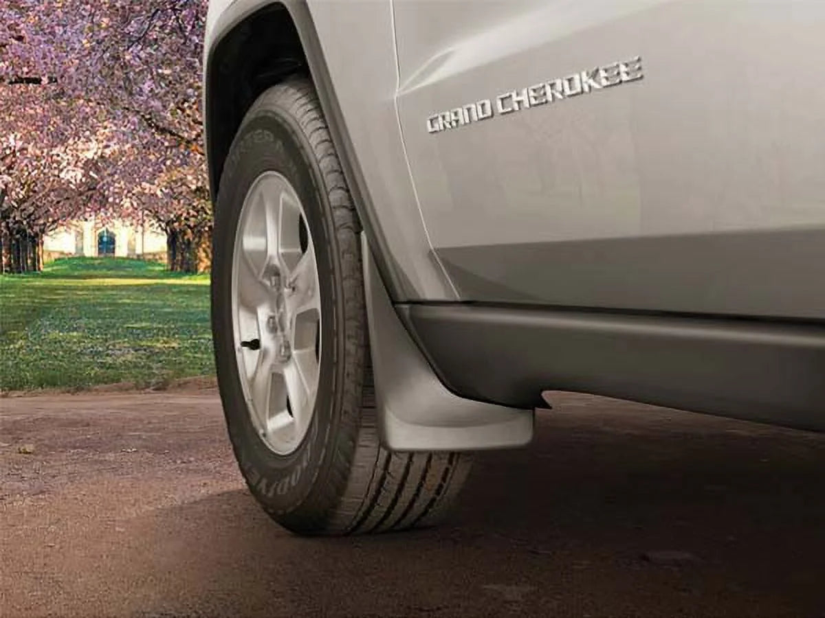 Black No Drill Splash Guard MudFlaps, Rear Pair B2414