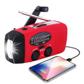 Portable Self-Powered AM/FM/NOAA Weather Radio with Solar & Hand-Crank Charging, LED Flashlight, USB Rechargeable, 2000mAh Power Bank E31274