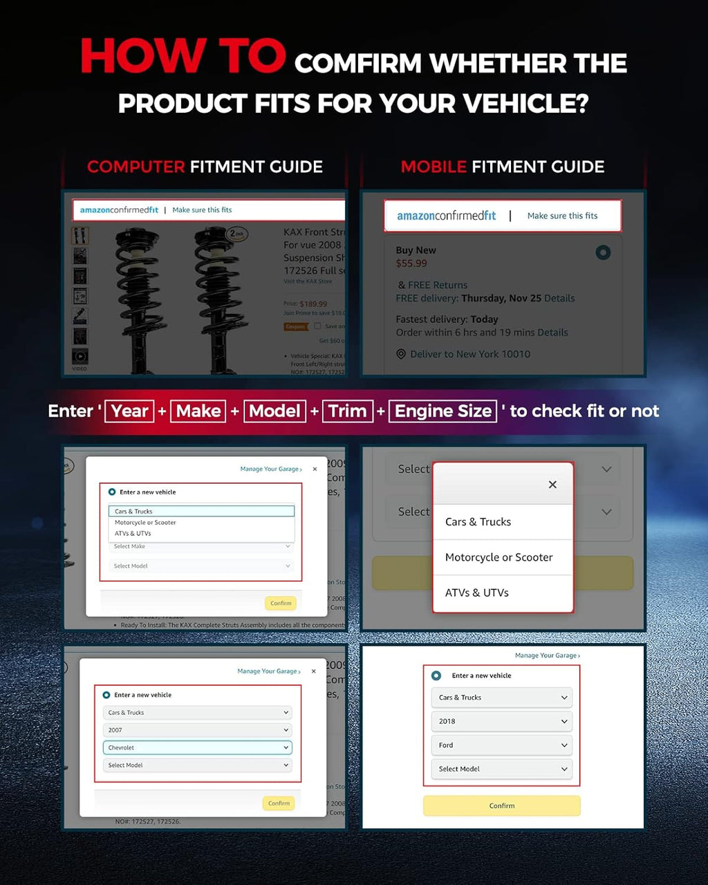 Front Shock Absorber Full Set of 2 B189