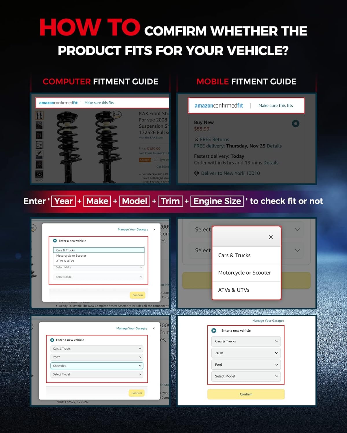 Front Shock Absorber Full Set of 2 B189