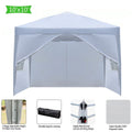 3 x 3m Two Doors Two Windows Waterproof Folding Tent White Q3366