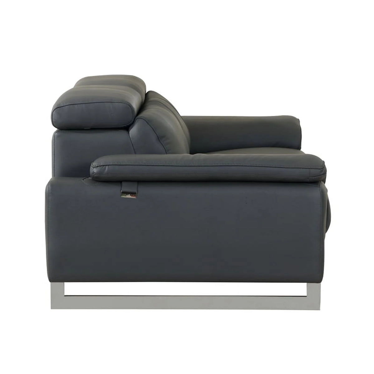 87" Genuine Italian Leather Sofa Dark Gray S415935