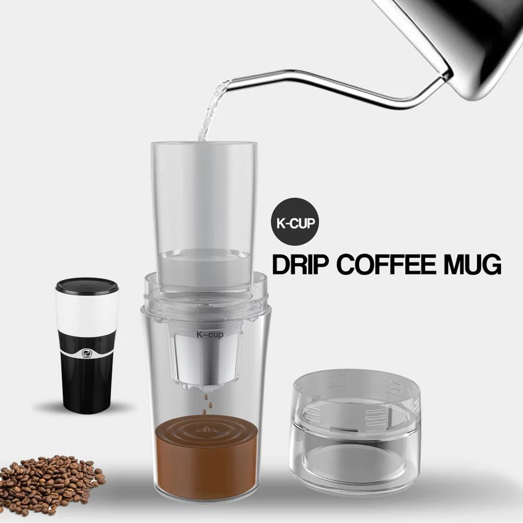 Portable Espresso Maker Single Serve Coffee Maker Travel Mug Black R7202