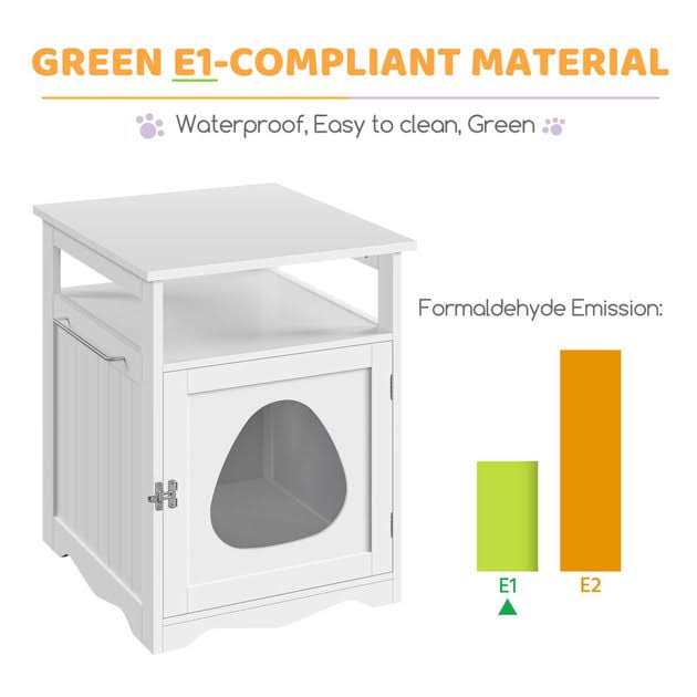 Cat Litter Box with Open Shelf H2631