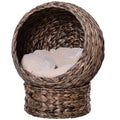 Cat Braided Banana Leaf House with Cotton Bed T6895