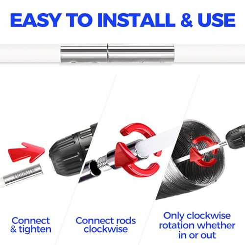 30 Feet Dryer Vent Cleaner Kit Flexible Lint Brush H79088