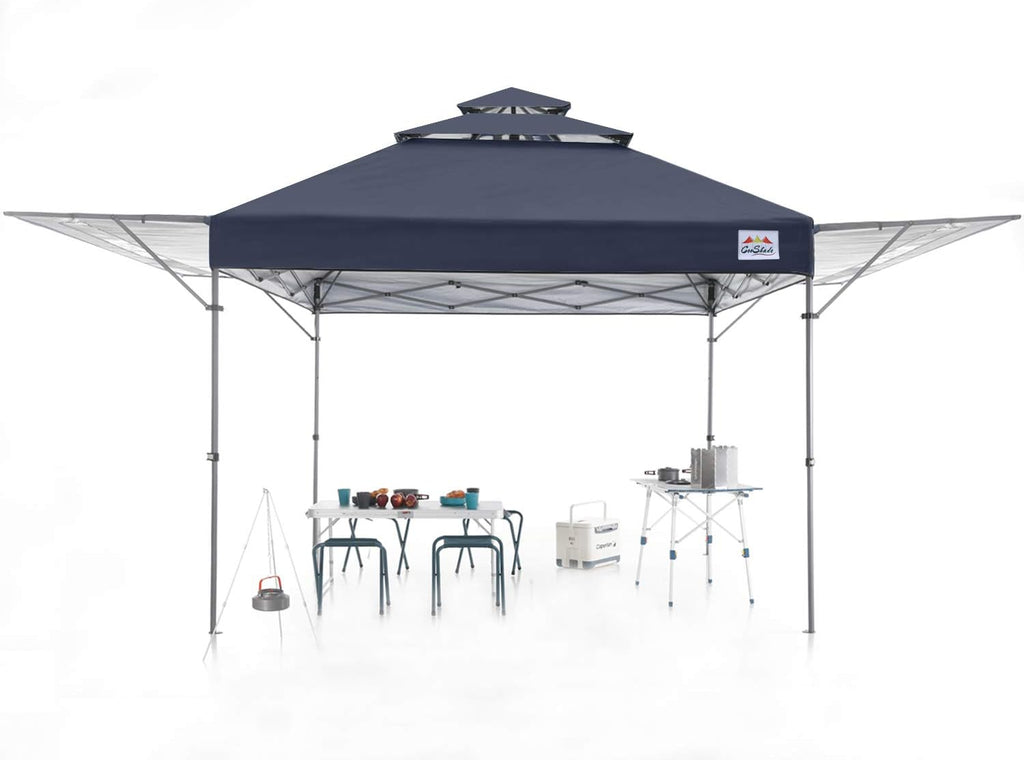 10x17 Instant Pop Up Canopy with Ventilation and Adjustable Dual Half Awnings I107
