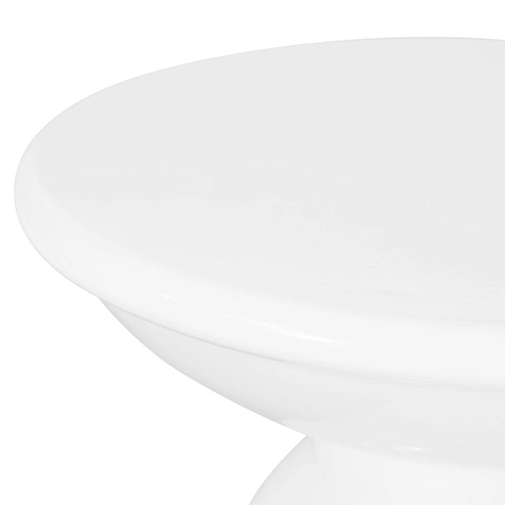 White Metal Outdoor Side Tables, Set of 2 G6621