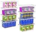 8 Pack Stackable Freezer Organizer Bins with Side Handle J680424