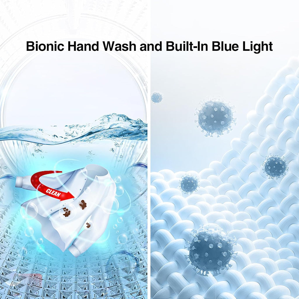 Grey Portable Compact Washing Machine with Led Display F869