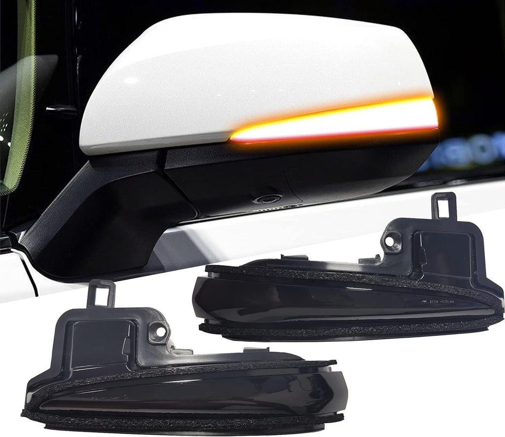 Smoke Lens LED Side Mirrors with Dynamic Turn Signal Lights Q899