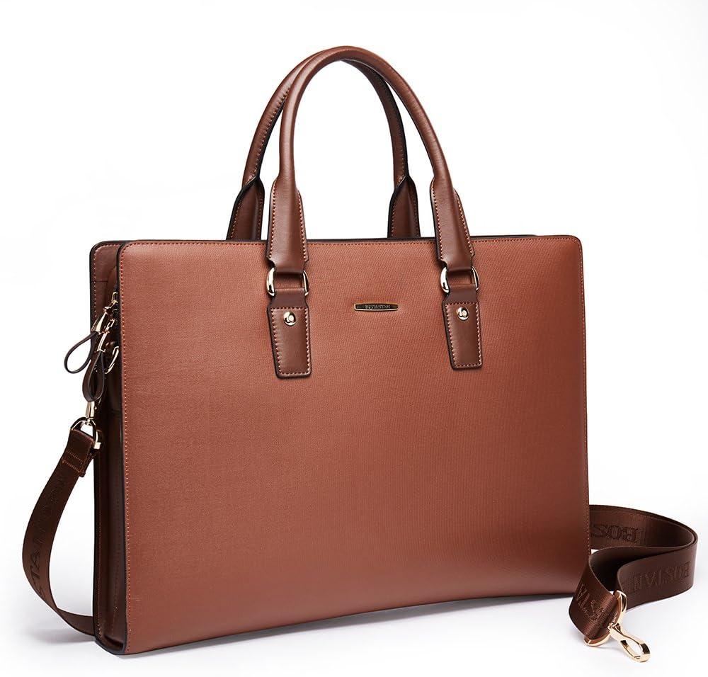 Leather Laptop Briefcase Shoulder Bag N431