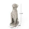 Antique White Outdoor Dog Garden Statue B70597