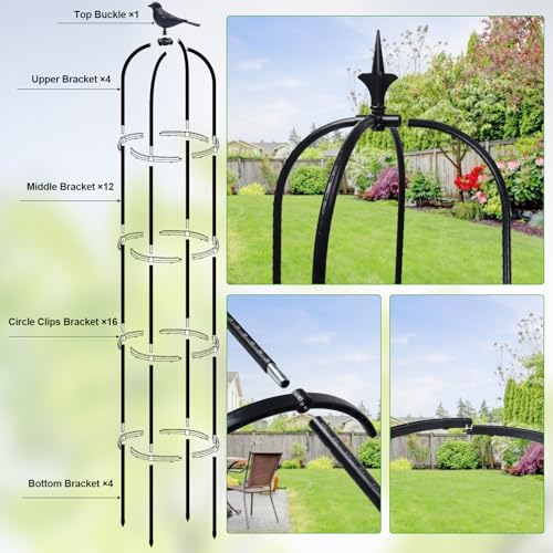 2 Pack 6ft Garden Obelisk Trellis for Climbing Plants X7212