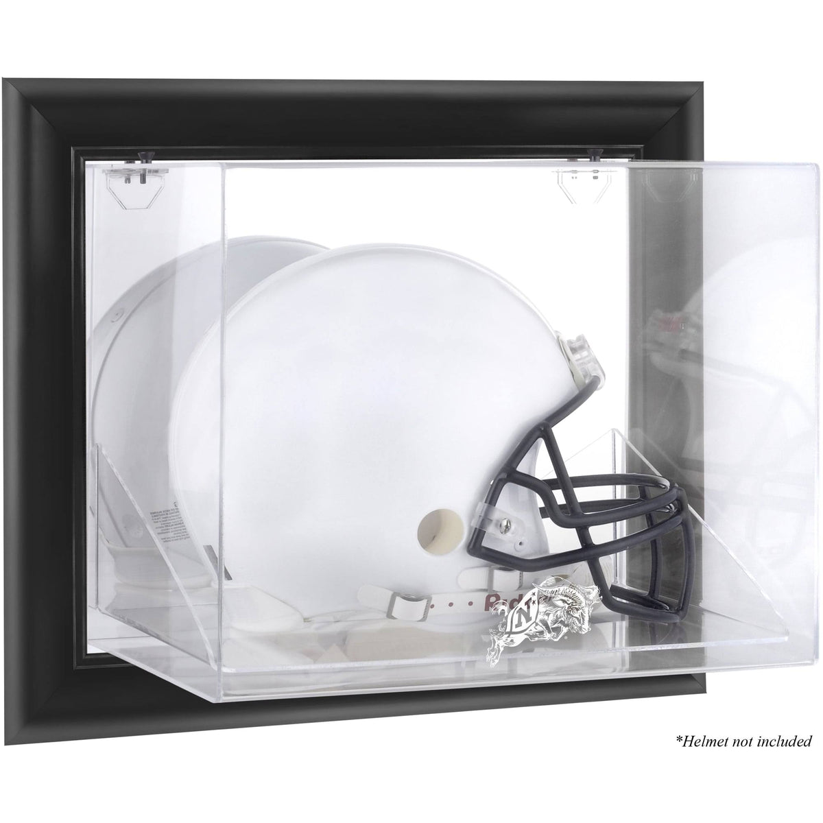 Black Framed Wall-Mountable Helmet Display Case I6434
