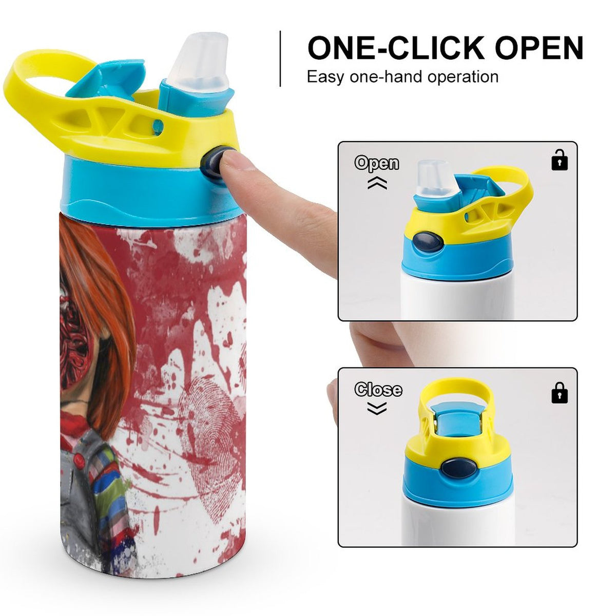 Insulated Stainless Steel Water Bottle With Straw K463