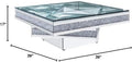 Mirrored Faux Diamonds Coffee Table J429007