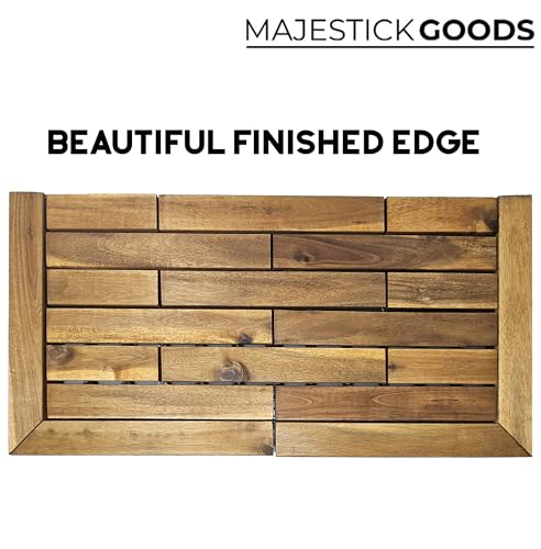 12 x 12 Acacia Hardwood Outdoor Flooring Edge Straight 8 pack B8744