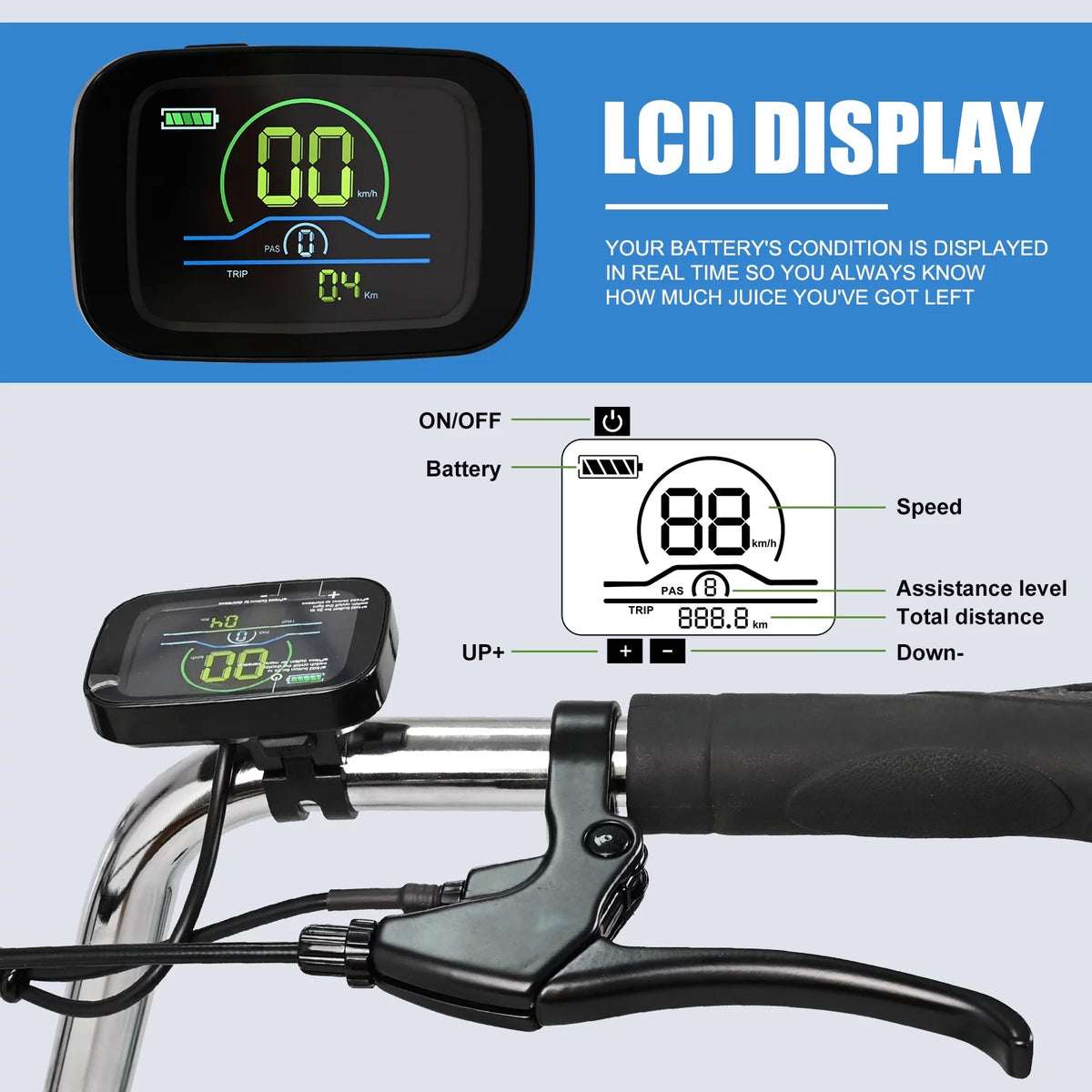 24'' 500W 7-Speed Electric Tricycle with Removable Battery N51992