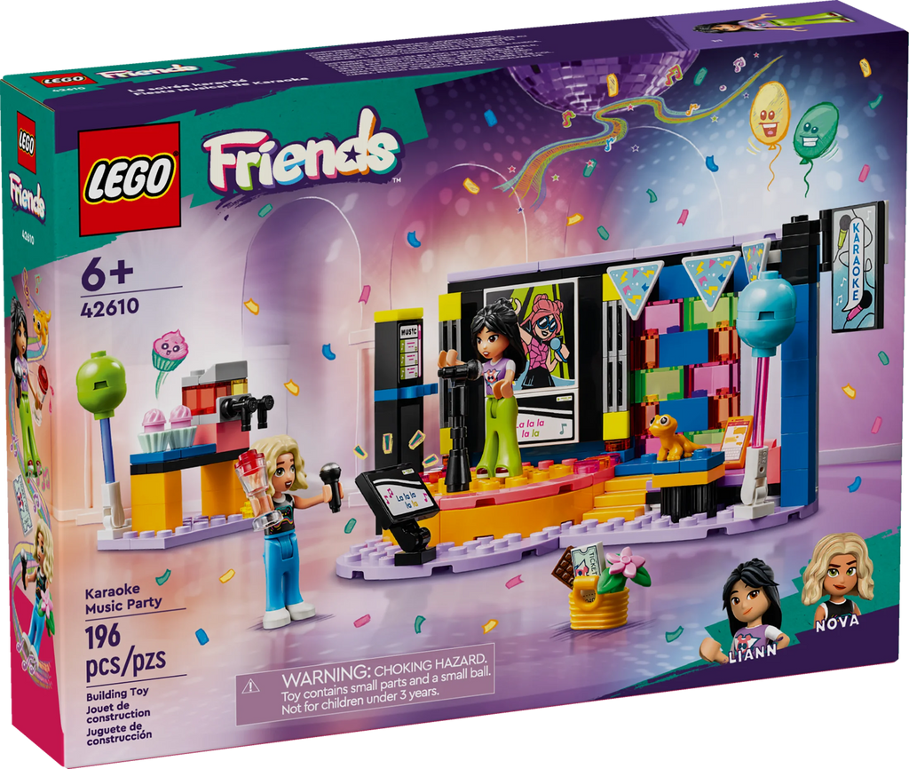 LEGO Friends Karaoke Music Party Set Pretend Play Toy with Mini-Doll Characters and Gecko Figure V938866