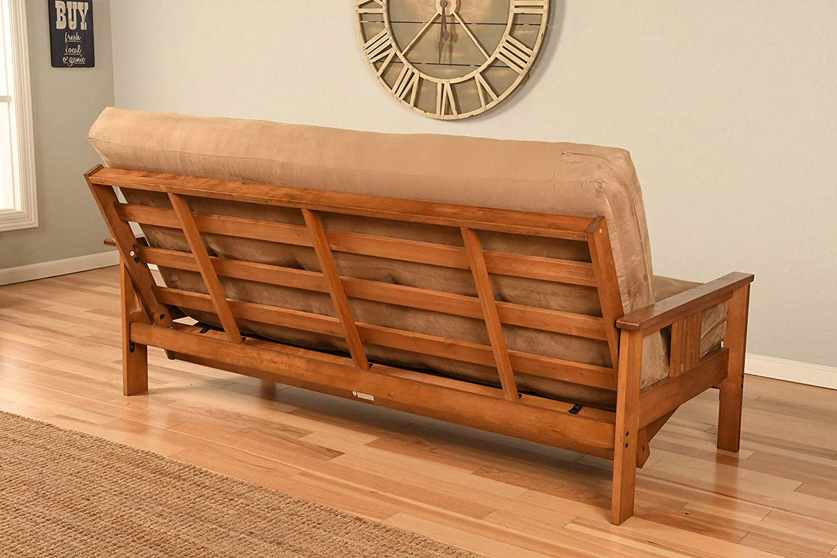 Full Futon with Fabric Mattress in Gray Stone E2080