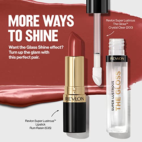 Super Lustrous Glass Shine Lipstick, 007 Glazed Mauve, 0.15 Oz Y779