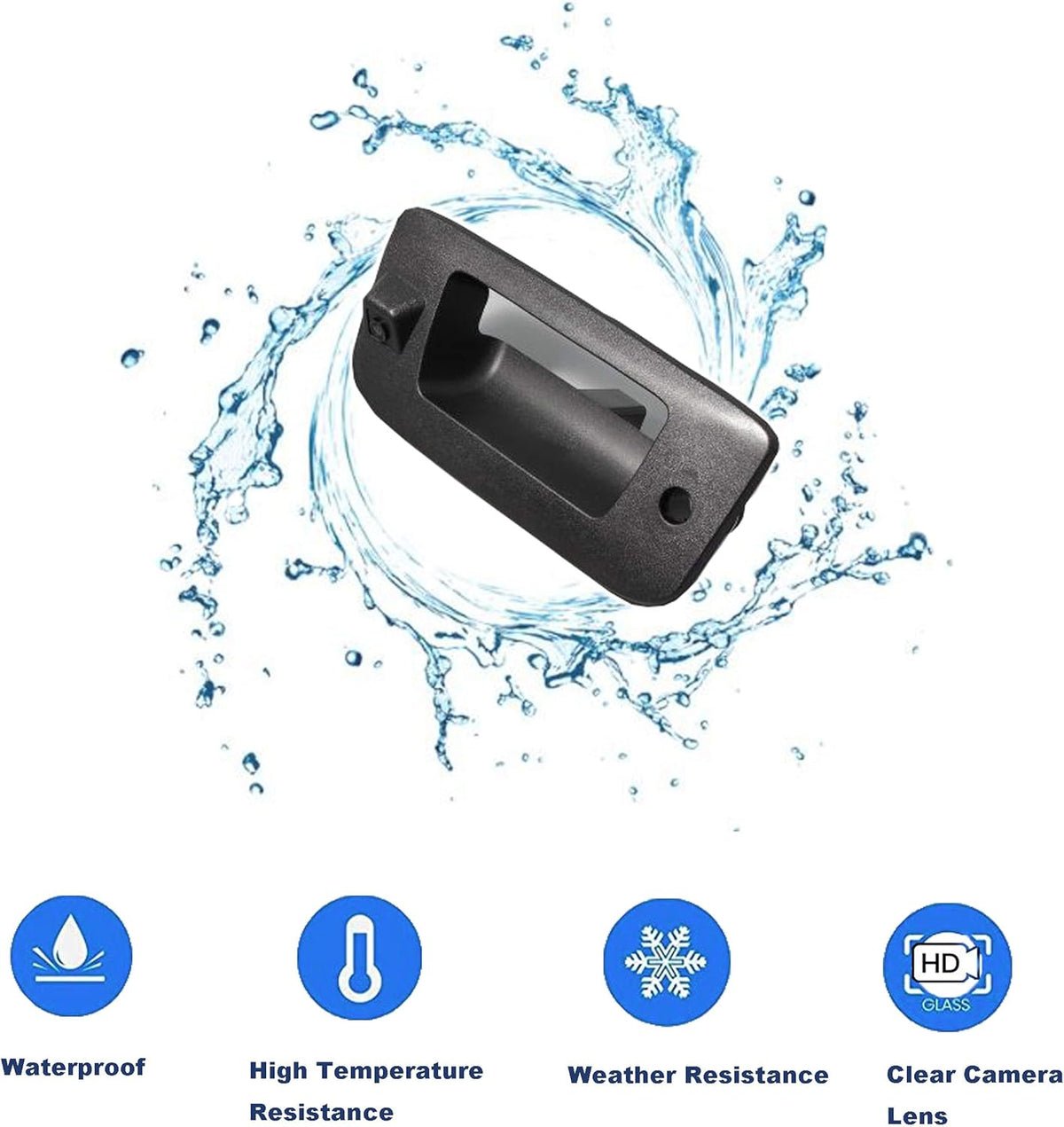 Black Tailgate Handle with Backup Camera X752236