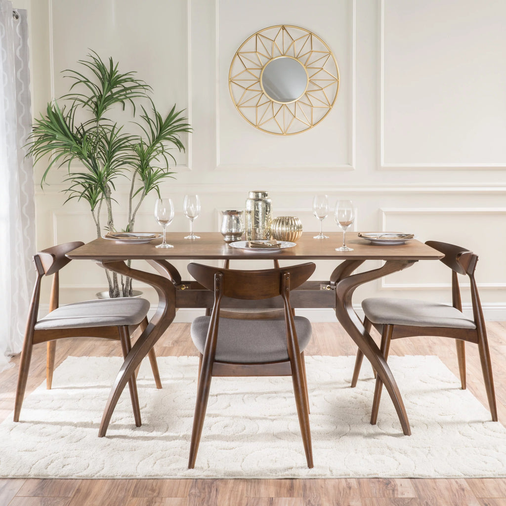Walnut Wood 5-Piece Dining Set H85565