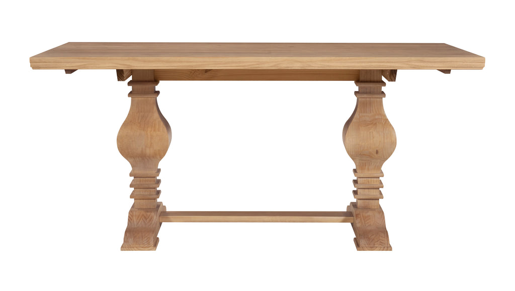 67"x38" Solid Wood Double Pedestal Dining Table A657241