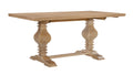 67"x38" Solid Wood Double Pedestal Dining Table A657241