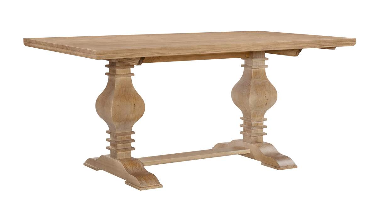 67"x38" Solid Wood Double Pedestal Dining Table A657241