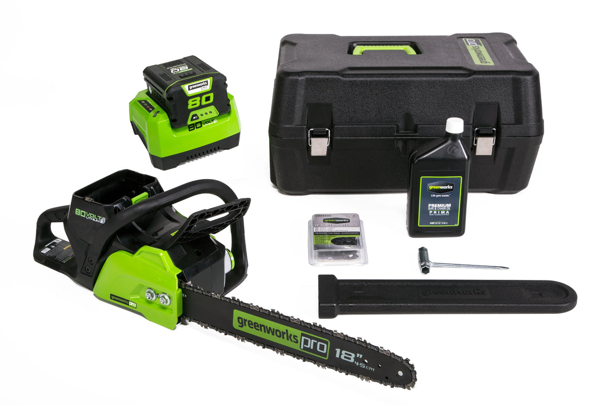 80V 18-inch Cordless Brushless Chainsaw Kit with 2.0 Ah Battery & Charger O6884