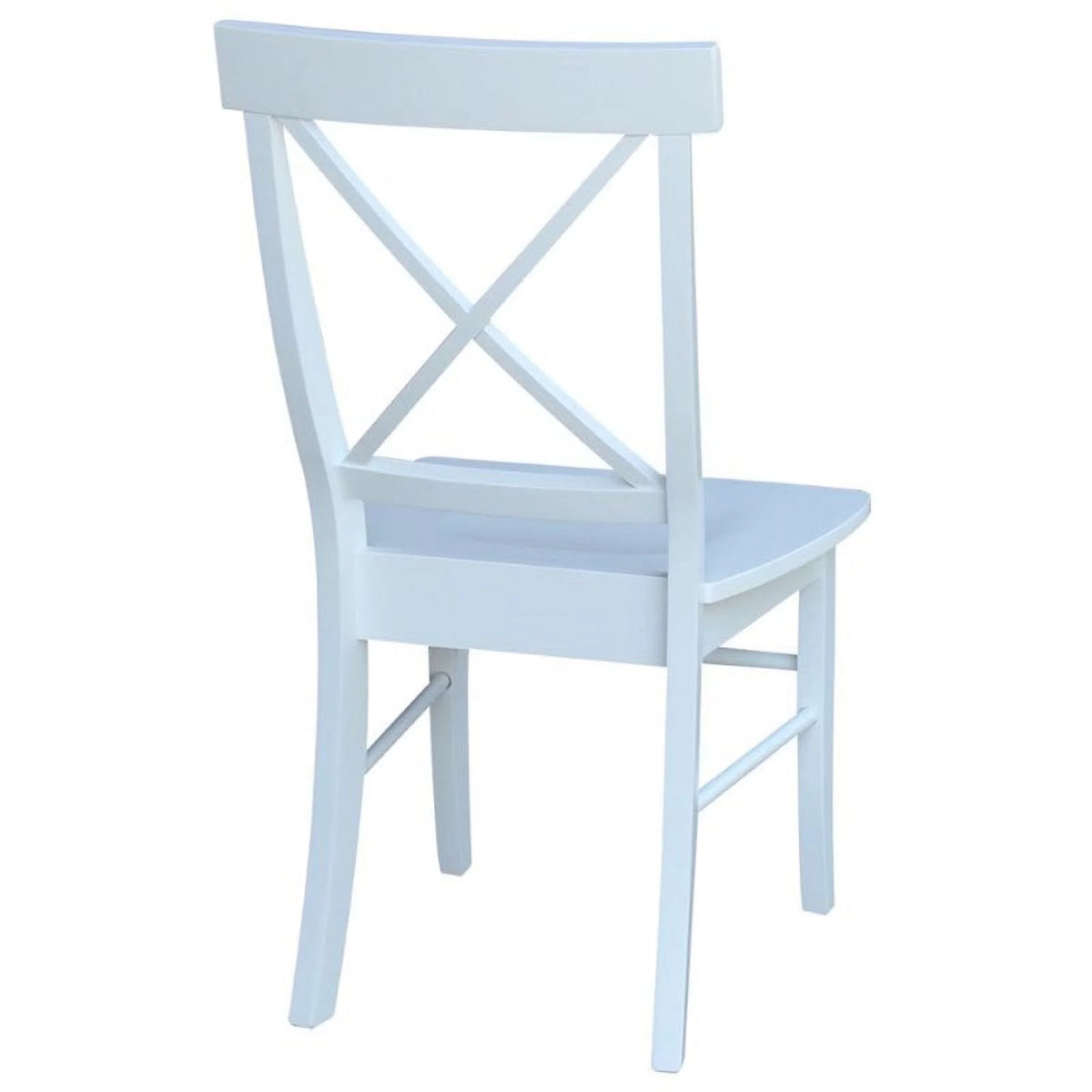 White Wooden X-Back Dining Chair Set of 2 D38598