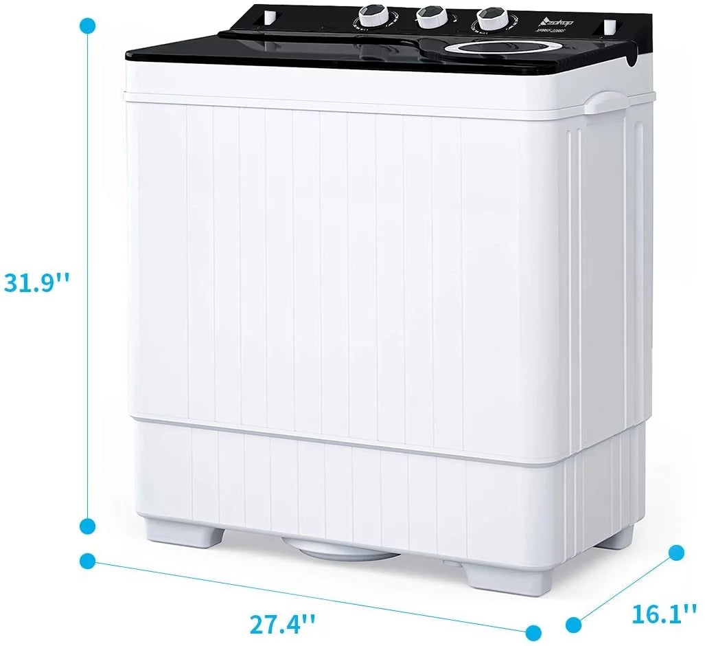26lbs Portable Semi-automatic Twin Tub Washing Machine W5594
