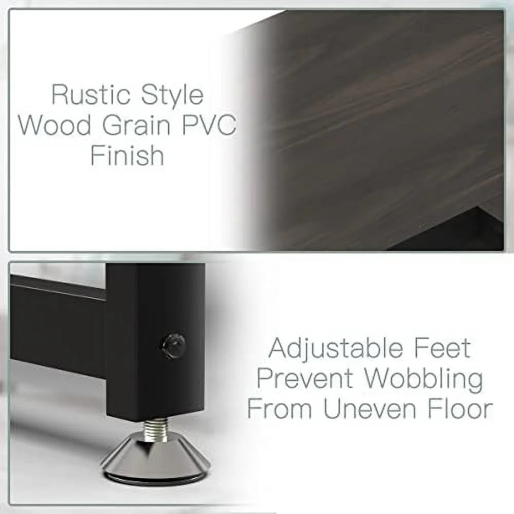 L Shaped Desk 55 inch with Shelves Z98715