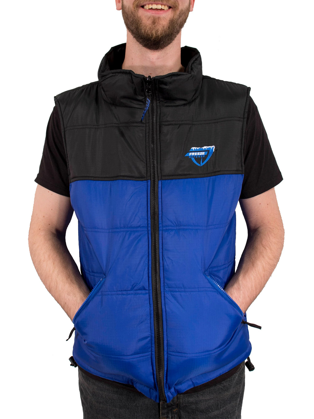 3in1 Winter Jacket Coat Parka & Vest (4XL, Blue) V6208