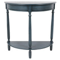 Antique Navy Half Round Accent Table Z37357
